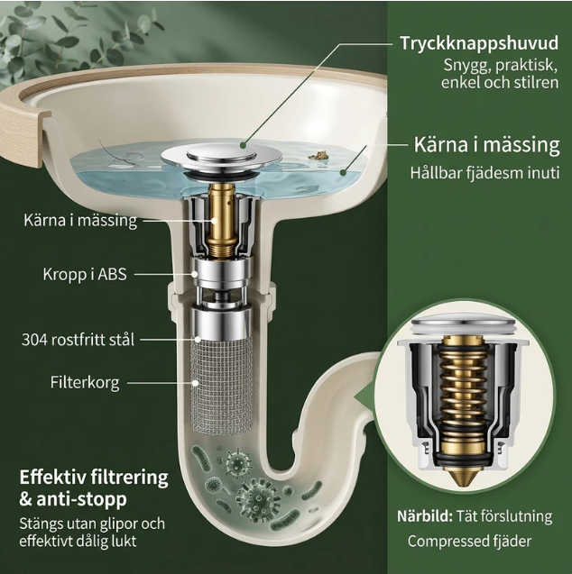 SiliGuard – Tryck. Filtrera. Glöm avloppsstoppet.