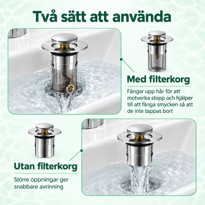 SiliGuard – Tryck. Filtrera. Glöm avloppsstoppet.